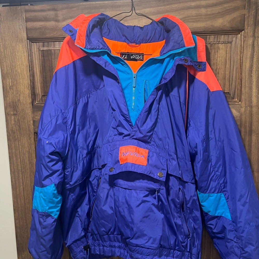 Vintage Men's Colorblock Ski Jacket